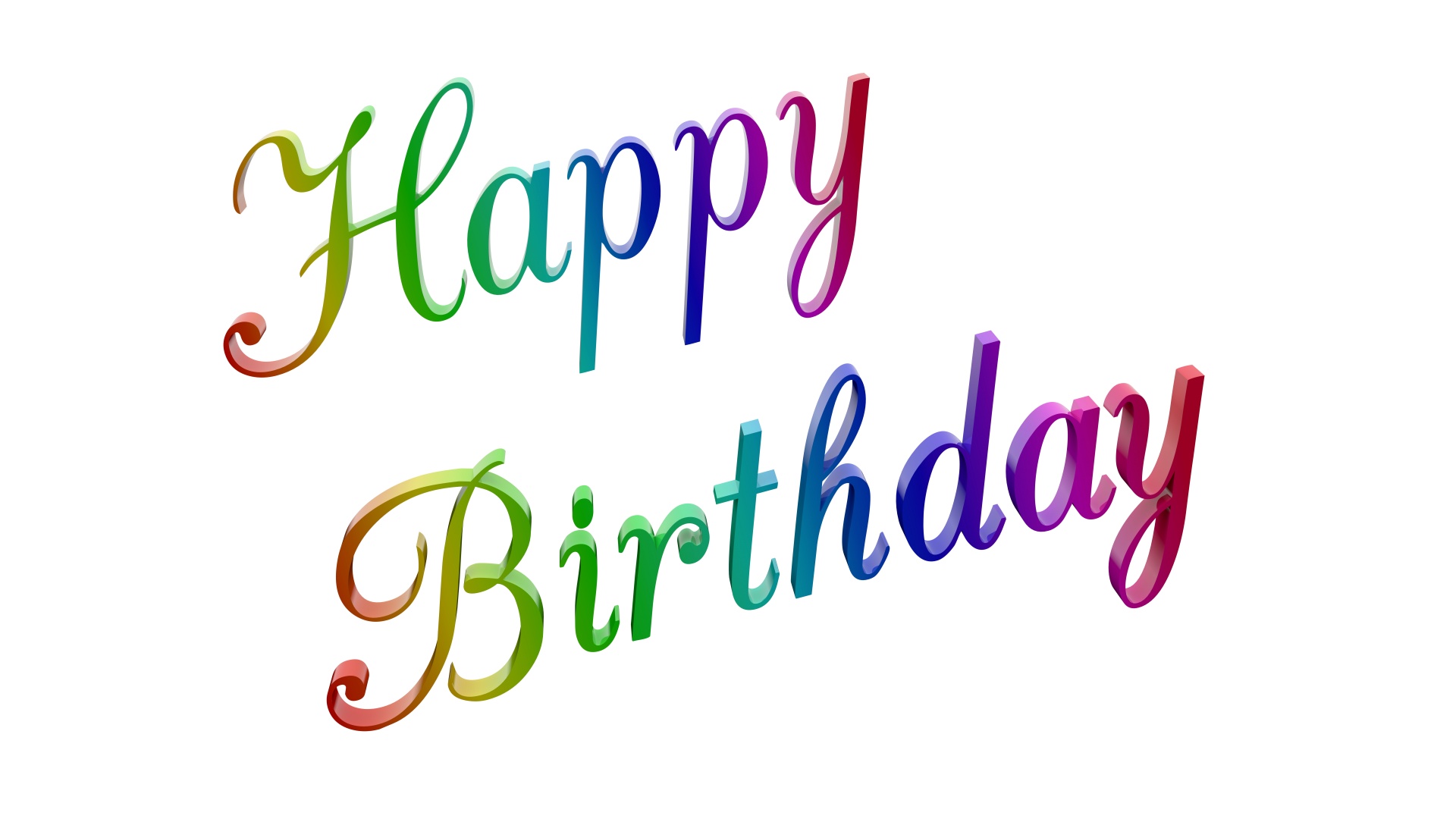Happy Birthday CAC Champagne Font Color Gradient Calligraphic Text Title In 8K Resolution