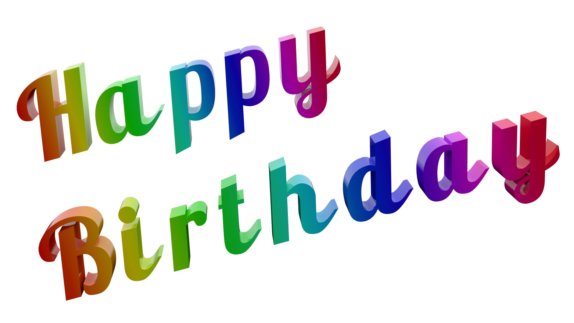 Happy Birthday Lobster Font Color Gradient Calligraphic Text Title In 8K Resolution
