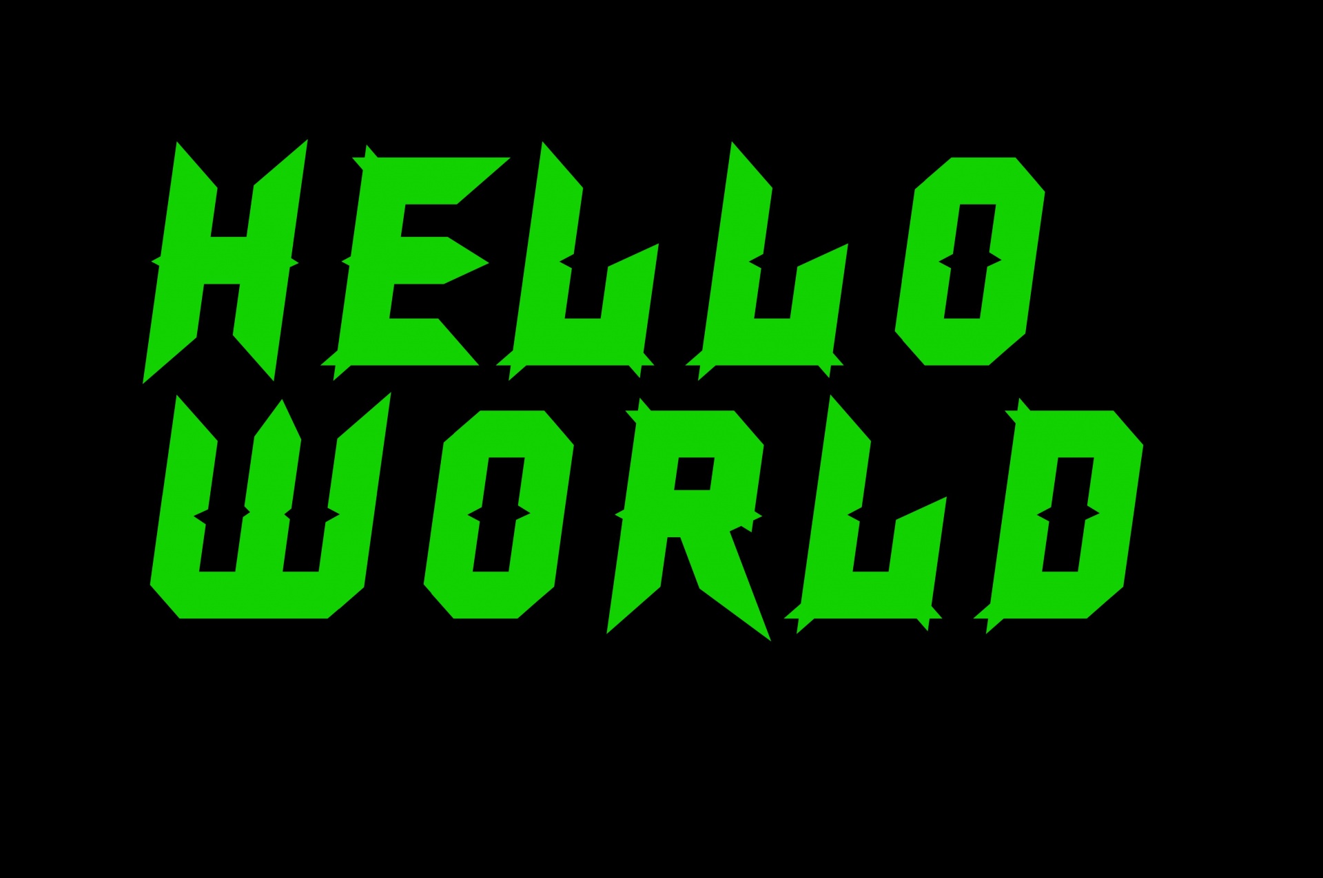 Hello World Digital Message