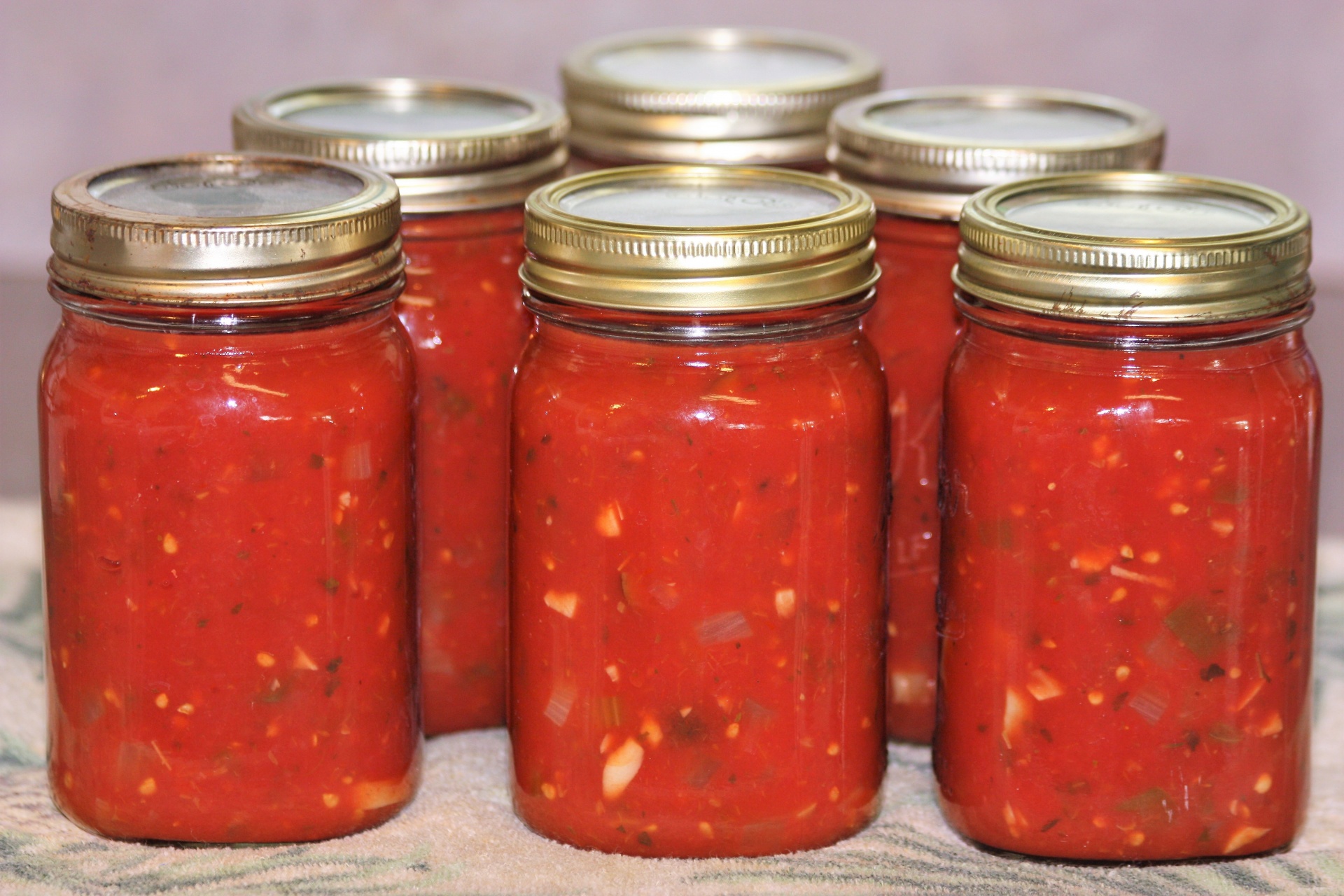 Jars Of Homemade Spaghetti Sauce