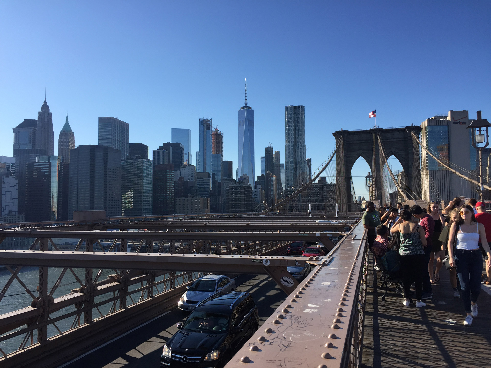 Manhattan View From Brooklyn Bridge