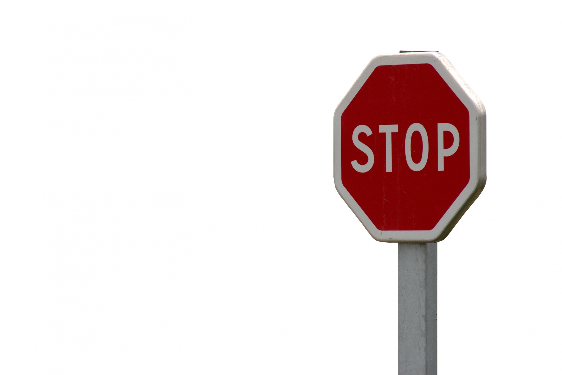 Stop Sign Isolated On White