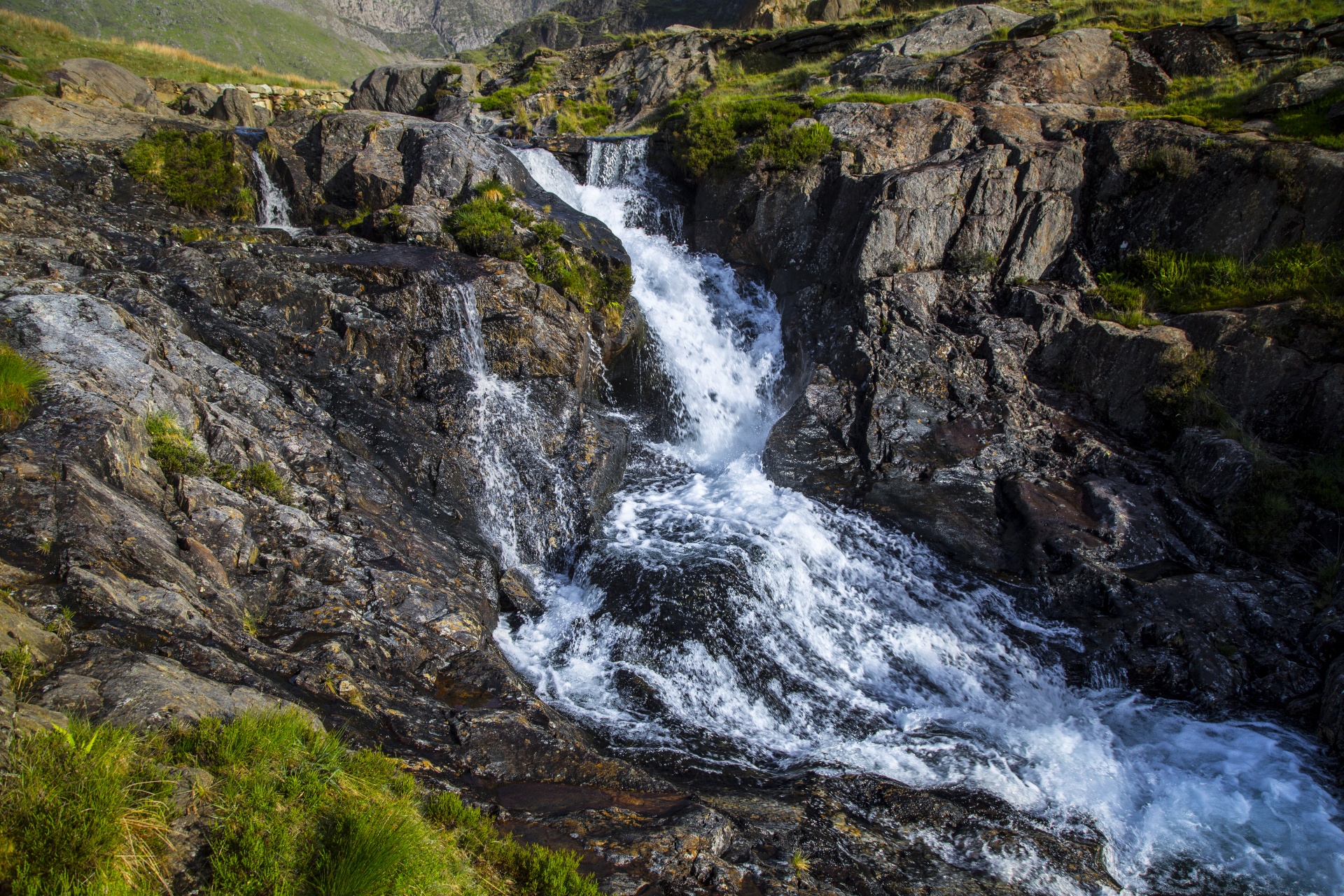 Waterfall Landscape In Snowdonia
