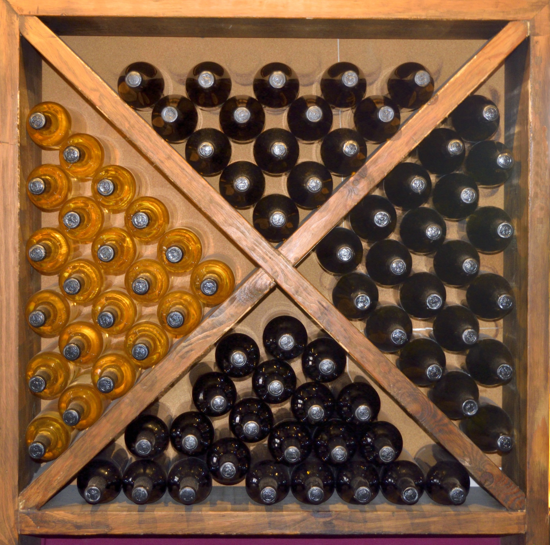 Wine on display at winery
