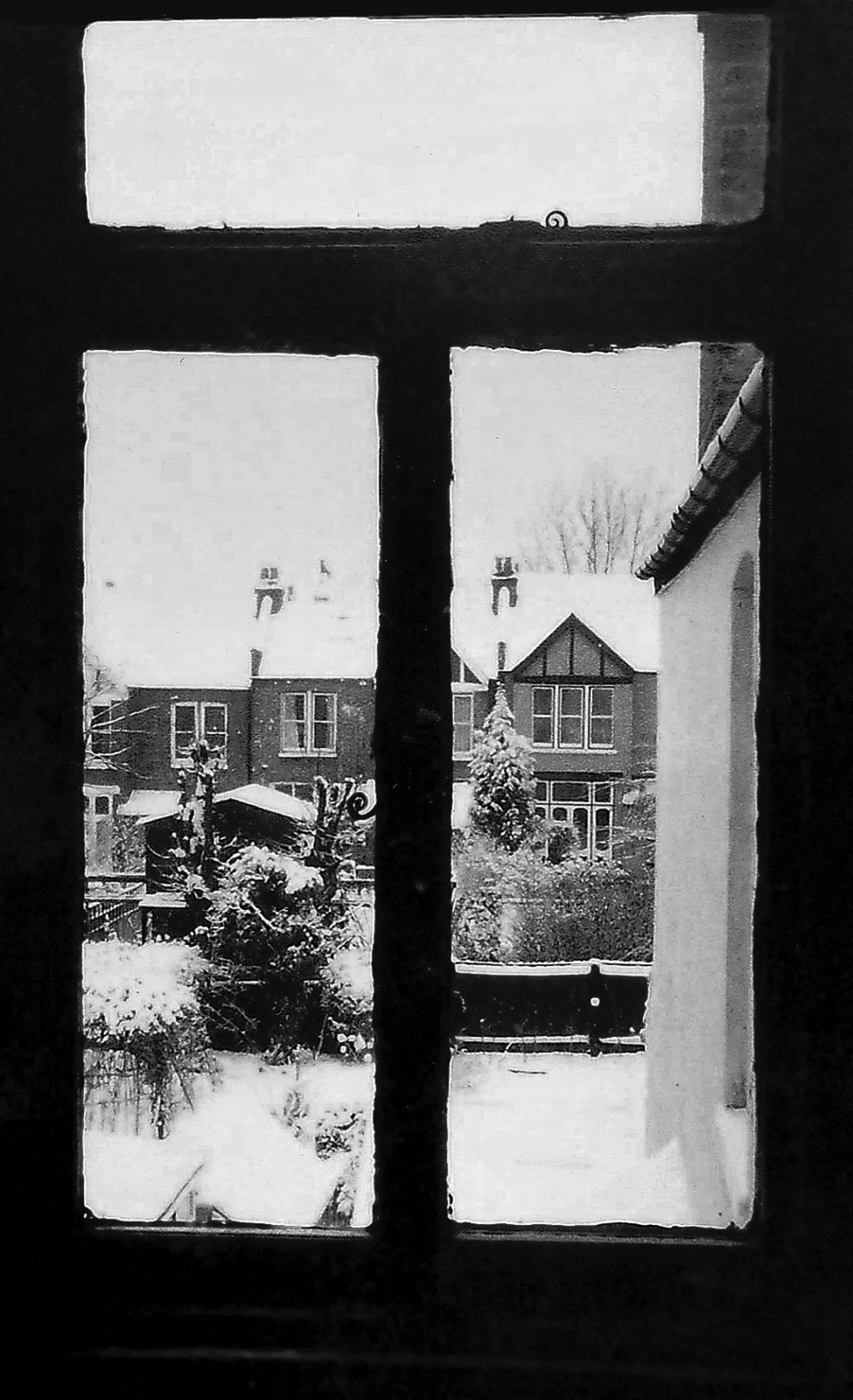 View from a suburban London window in the winter