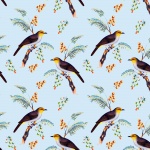 Bird Vintage Background Wallpaper