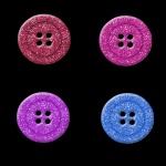 Buttons Colorful Glitter
