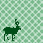 Check Pattern Stag Silhouette