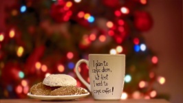 Coffee And Cookies Under The Tree