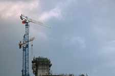 Crane Against Overcast Sky