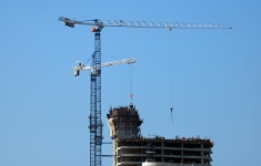Crane In Use For Building