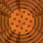 Discs With Wood Parquet Pattern