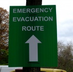 Emergency Evacuation Route Signpost