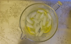 Flat Lay Lemon Water