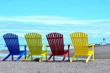 Giant Colored Beach Chairs