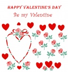 Heart And Flowers Valentine Clipart
