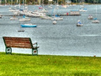 Impressionist Seat By The Bay
