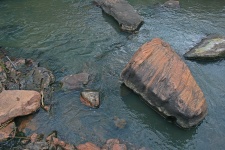 Large Round Rock In Stream
