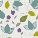 Leaves, Flowers Abstract Background