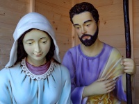 Mary And Joseph Looking At Jesus
