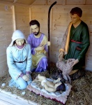 Mary Joseph And Shepherd With Jesus