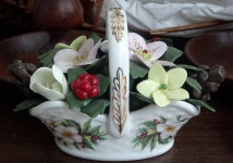 Ornamental Ceramic Flower Basket