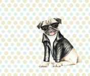 Pug Dog Cute Illustration