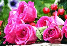 Roses Watercolor Painting