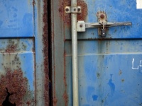 Rusty Shipping Container Door