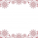 Snowflakes Border Red
