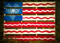 USA Flag Pallet