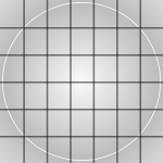 White Circle With Black Grid