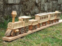 Wooden Toy Steam Train