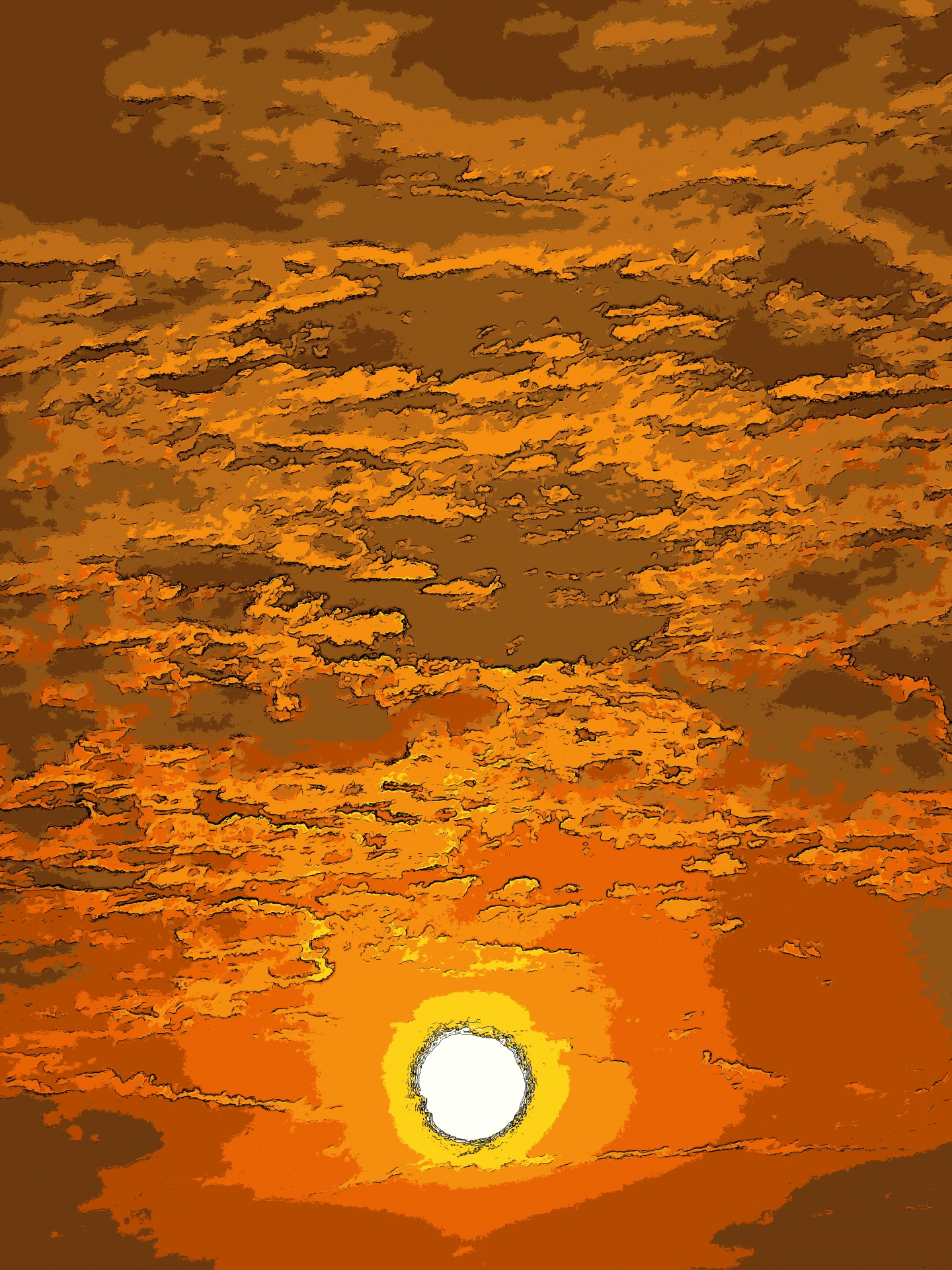 Beautiful Sunrise Cartoon Effect
