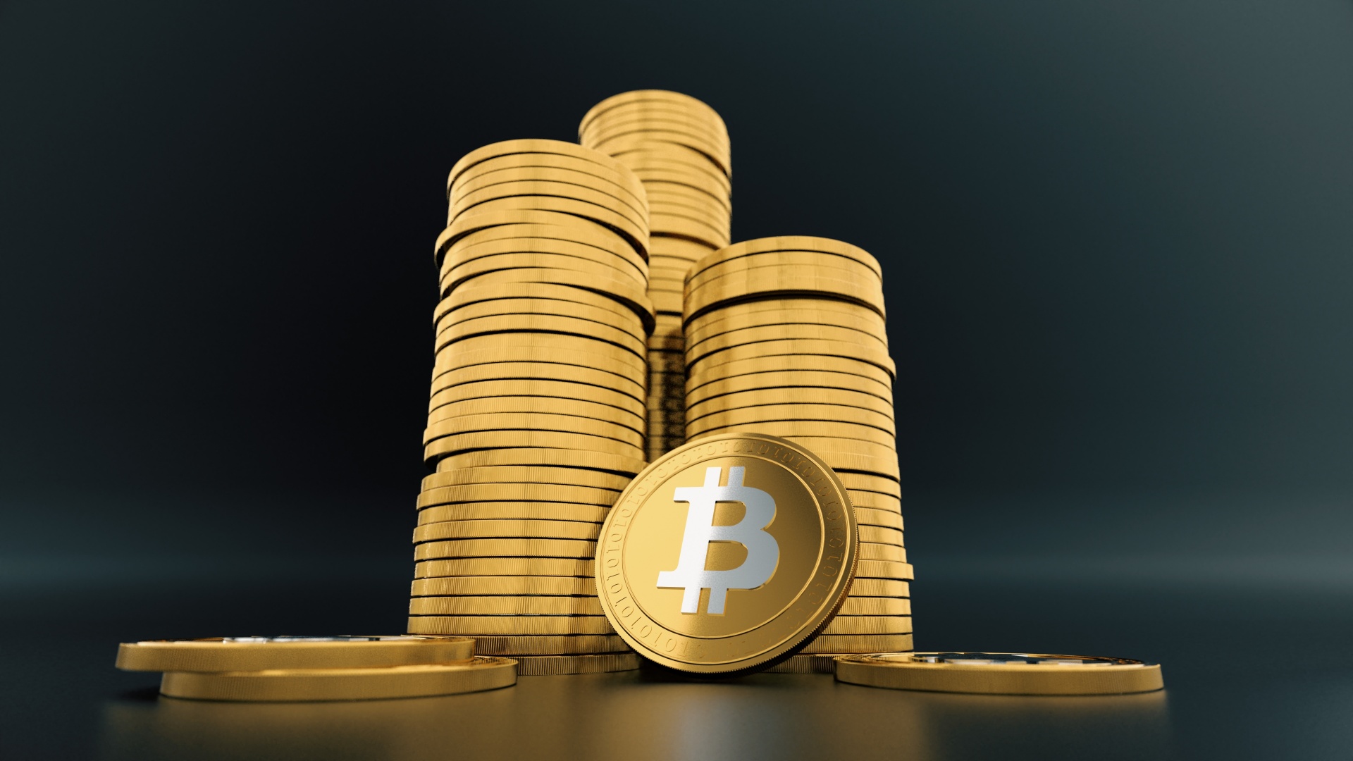 Bitcoin Coins Illustration 3D