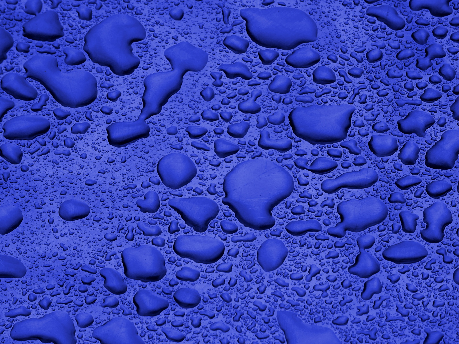 Blue Background Water Droplets