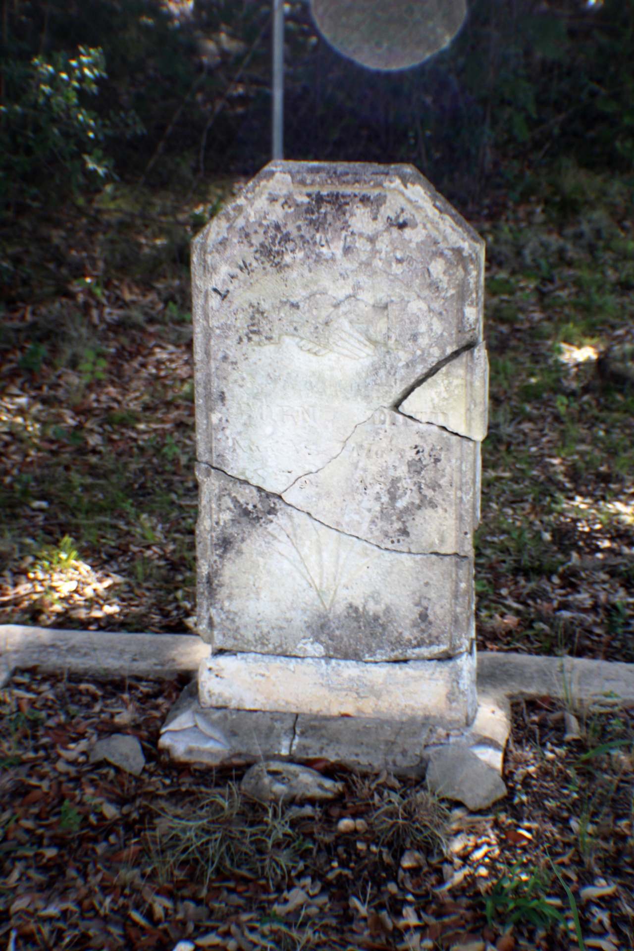 Old broken headstone
