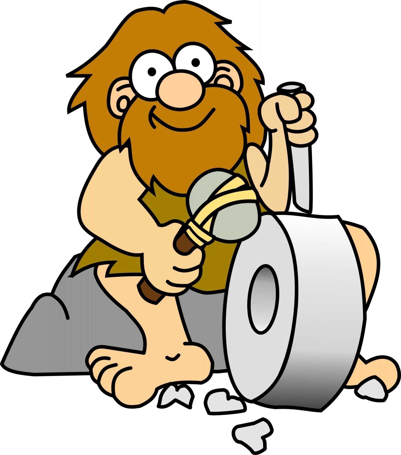 Caveman Cartoon Character Clipart