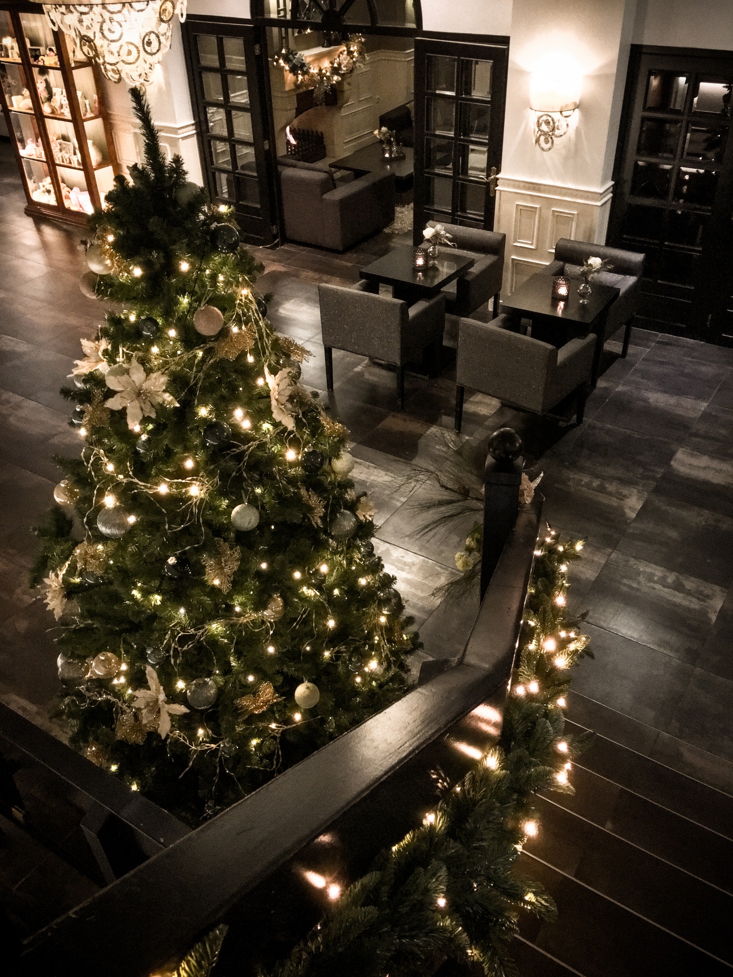 Christmas Hotel Lobby