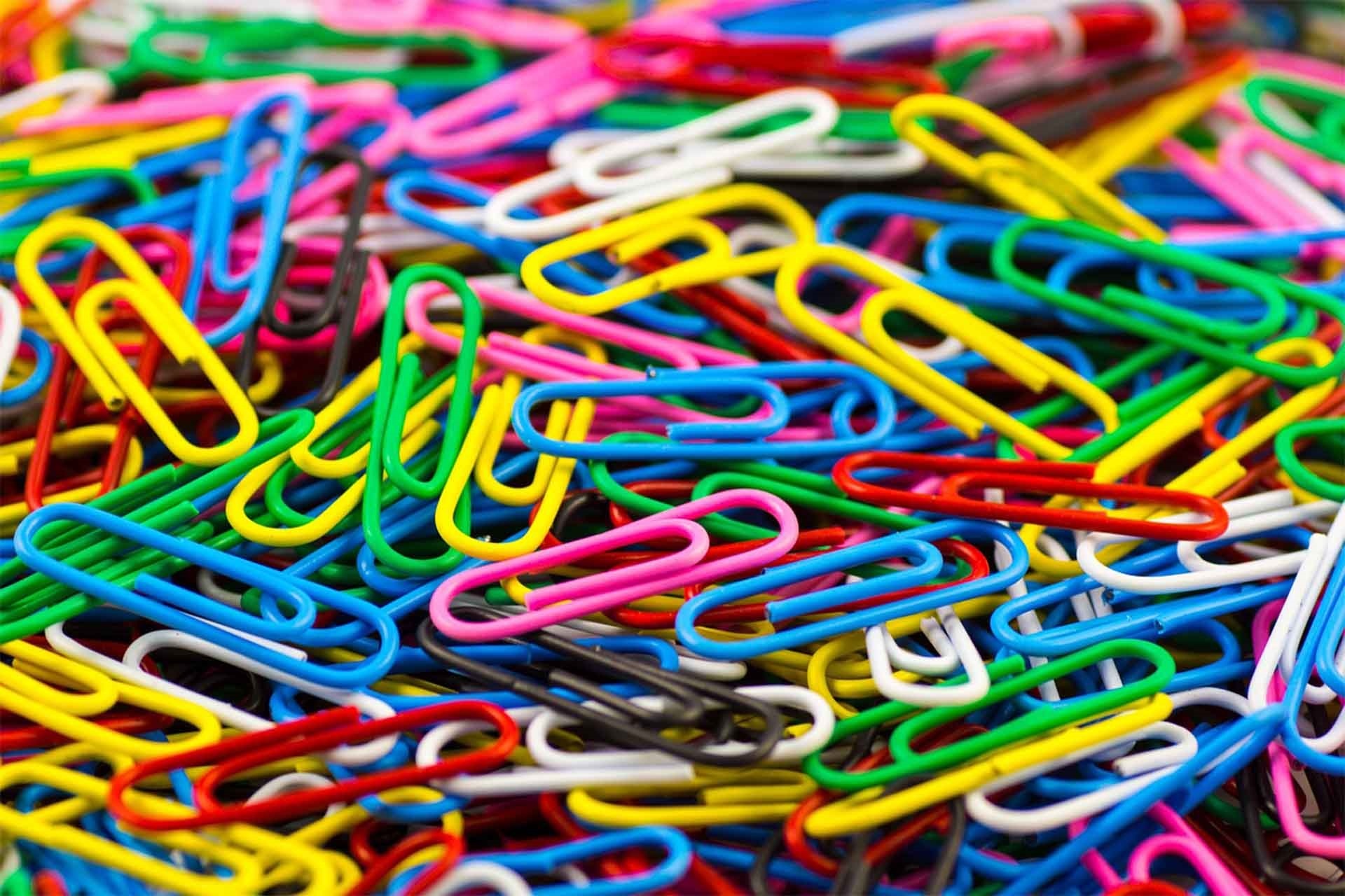Paperclip Pile of Many Colors
