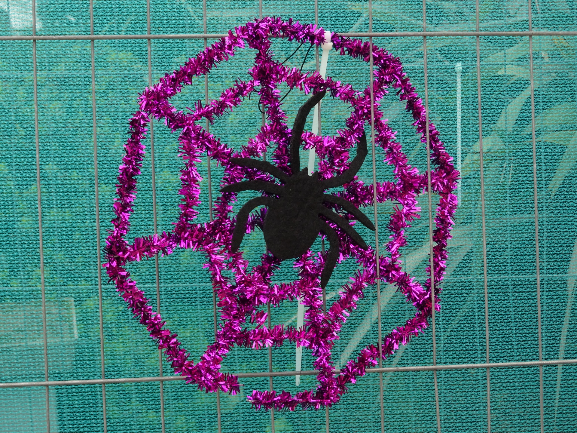 Halloween Spider On Tinsel Web