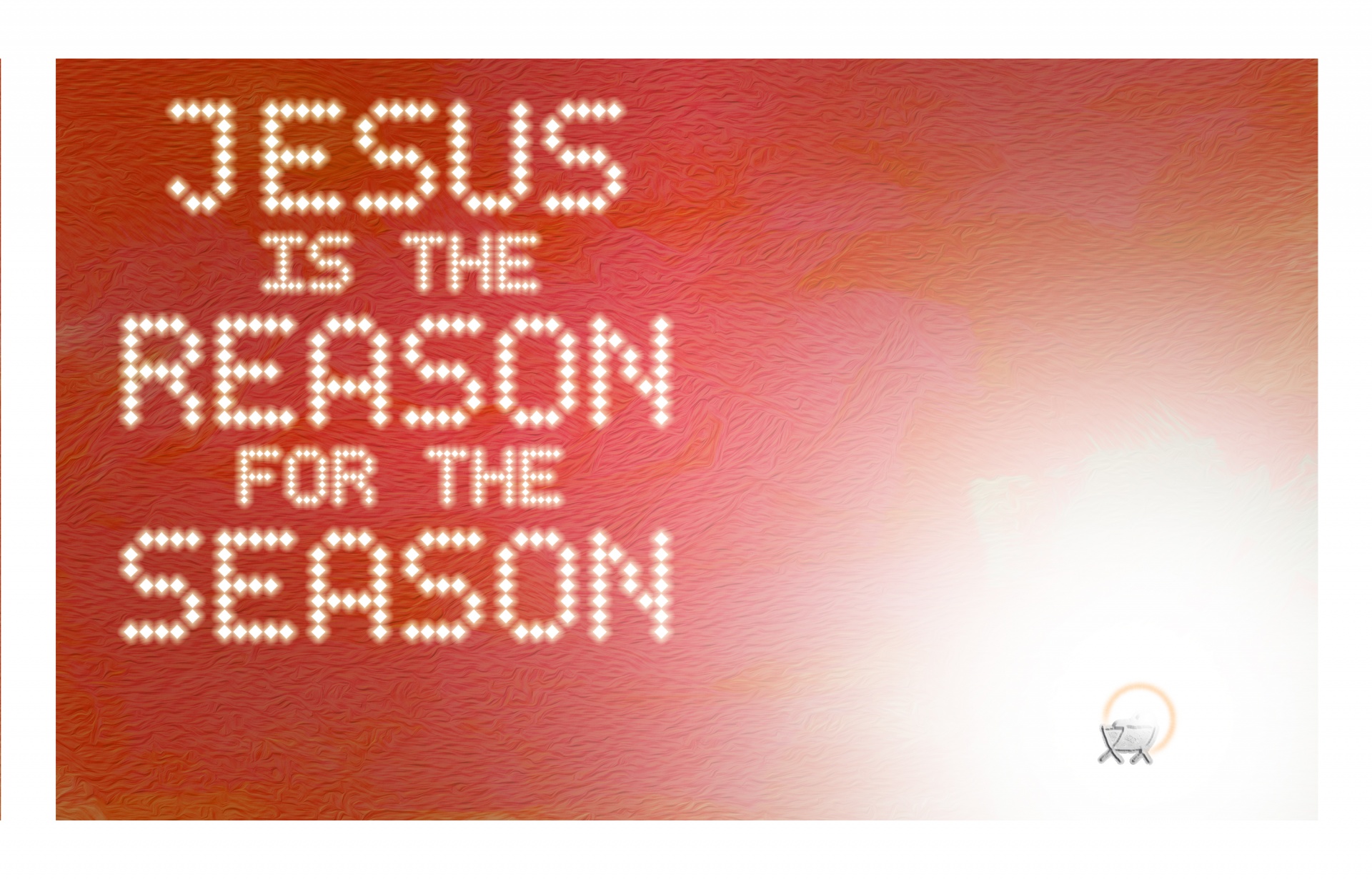 This is an artwork that says, Jesus is the Reason for the Season.