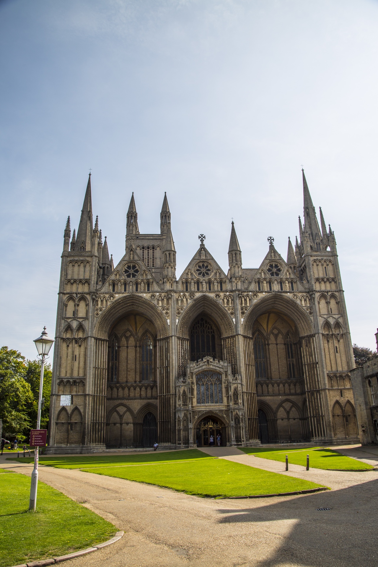 Peterborough Cathedral, properly the Cathedral Church of St Peter, St Paul and St Andrew – also known as Saint Peter's Cathedral in the United Kingdom – is the seat of the Anglican Bishop of Peterborough