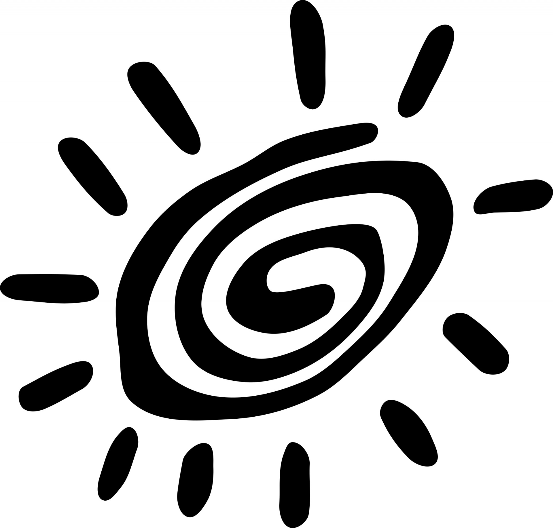 Clipart Spiral Sun