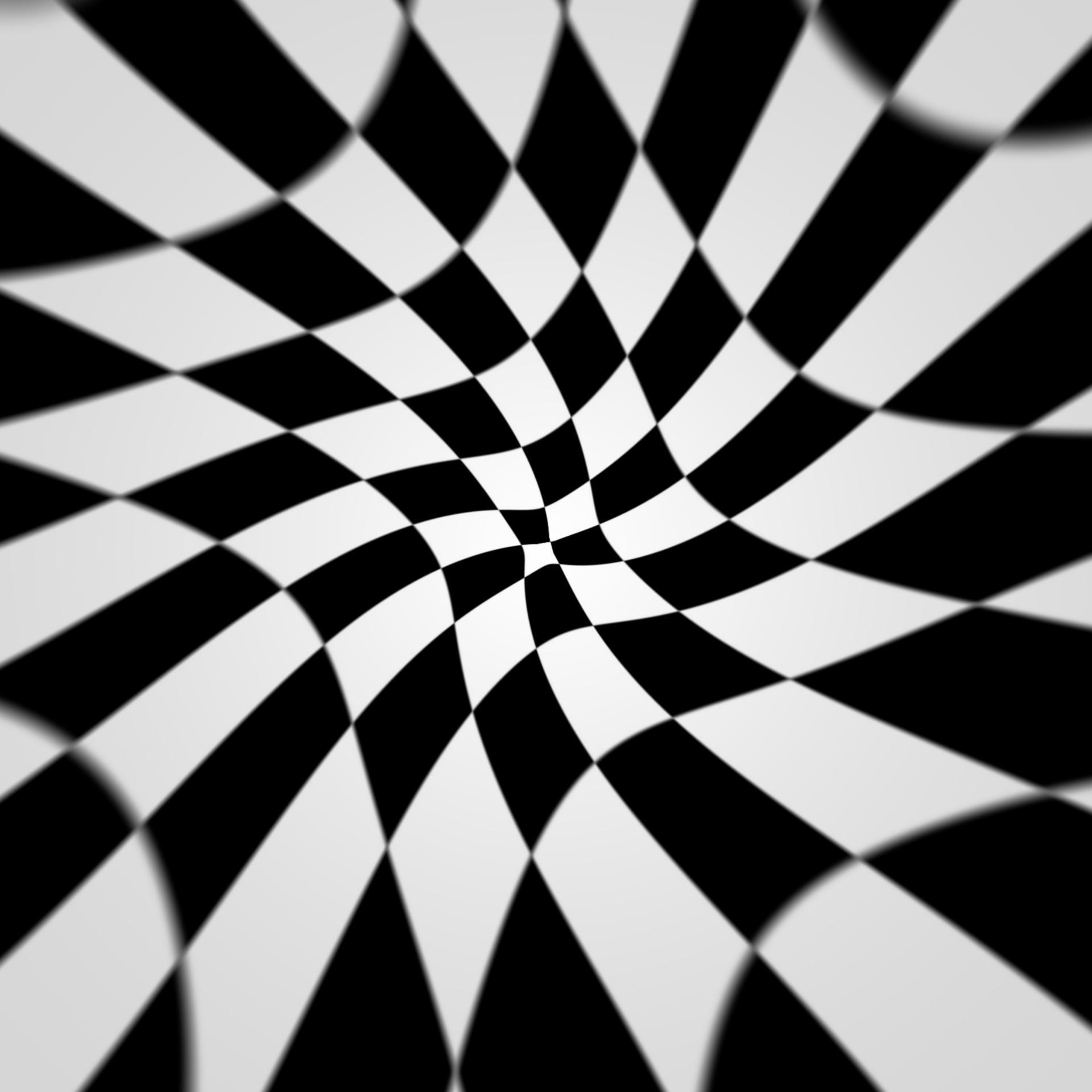 wallpaper with warped checkerboard