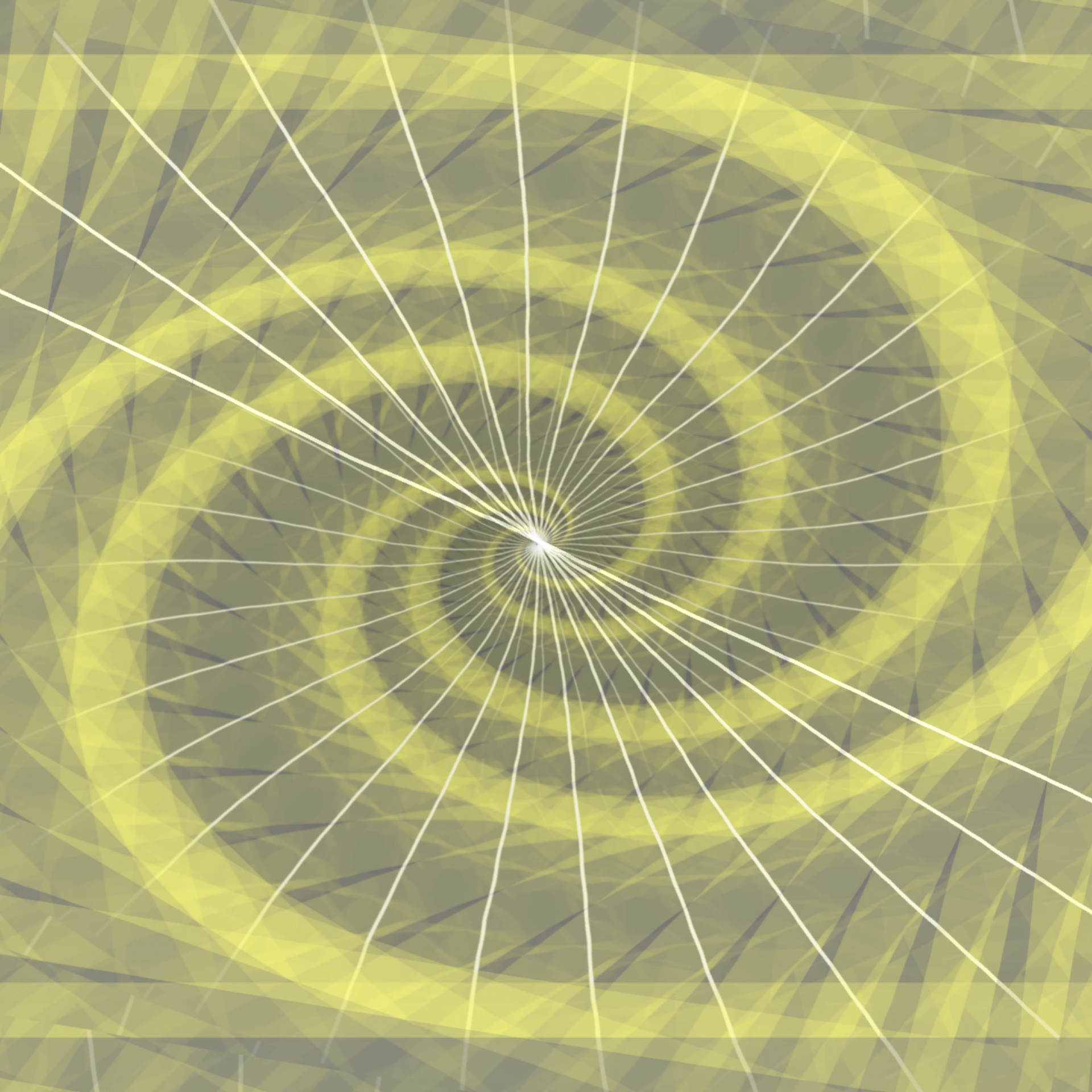 yellow spiral with white net