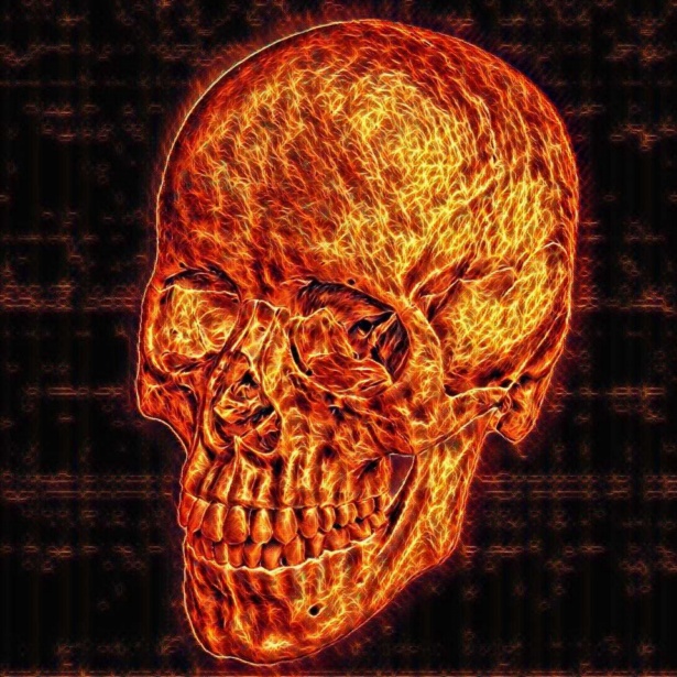 Craniul pe foc Poza gratuite - Public Domain Pictures