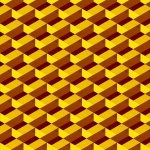 3D Golden Cubes Background