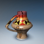 African Painted Vase
