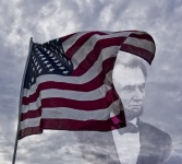 American Flag And Lincoln
